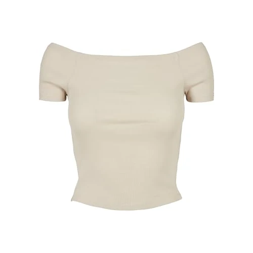 Urban Classics T- Shirt pour Femme Off Shoulder Rib,Seagrass,XXXXL