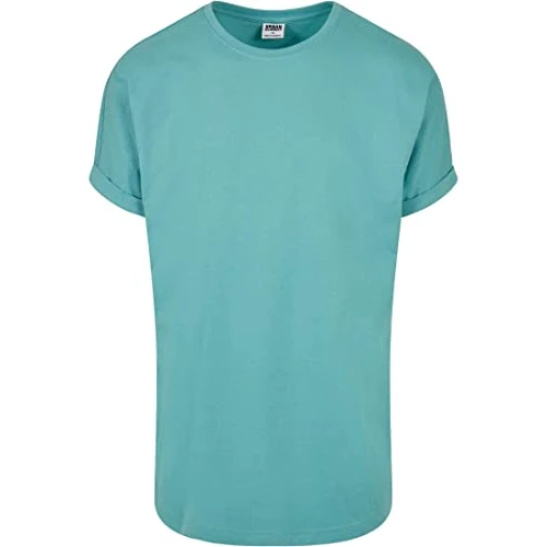 Beperkte aanbieding: Urban Classics Heren T-shirt Long Shaped Turnup Tee, T-shirt voor mannen, langer gesneden, verkrijgbaar in vele kleurvarianten, maten XS - 5XL, glas., M van 14.90 EUR naar 10.99 EUR (besparing 26%)