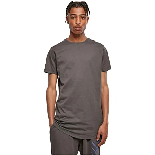Urban Classics Herren Shaped Long Tee T-Shirt, darkshadow, XS