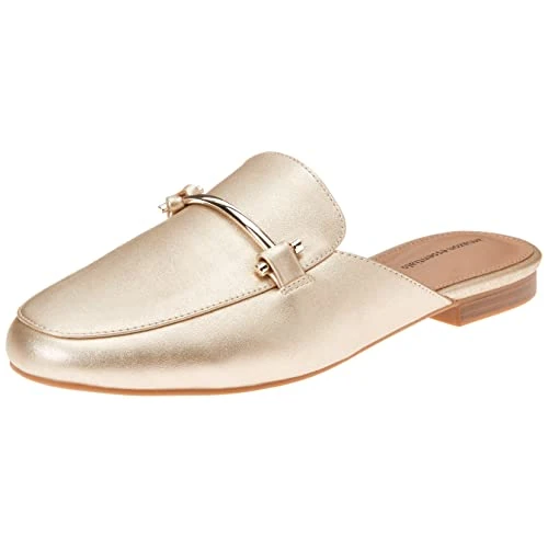 Zeitlich begrenztes Angebot: Amazon Essentials Damen Fersenfreier Mule-Loafer mit Schnalle zum Hineinschlüpfen, Gold, 37.5 EU von 29.80 € auf 29.80 € (0.00% Rabatt)