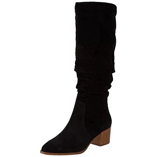 Offerta a tempo: Amazon Essentials Stivali Alti Sopra il Ginocchio da Donna con Tacco Largo, Nero, 40 EU - 0.00% da 34.79 € a 34.79 €
