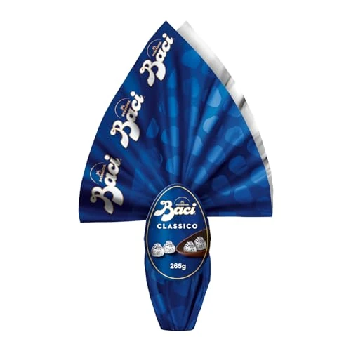 BACI PERUGINA Uovo di Pasqua 2026 Cioccolato Fondente Extra con Sorpresa e 4 Cioccolatini 265g