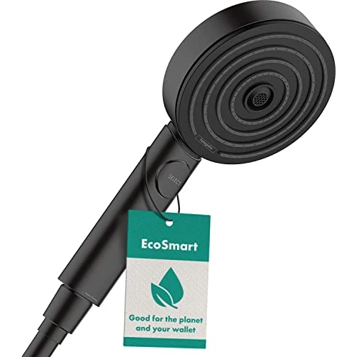 hansgrohe Pulsify Select S Doccetta 105 3 tipi di getto Active EcoSmart, nero opaco, 24101670