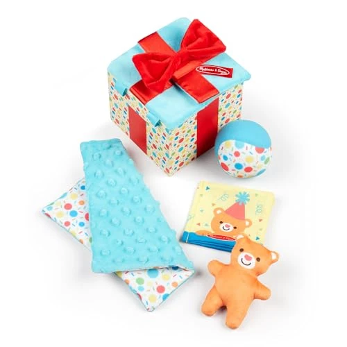 Melissa & Doug - Confezione regalo a sorpresa per bambini piccoli, Confezione regalo per mordere e fare suoni, Giocattolo sensoriale per bambini, 6 mesi, Regalo per bambino e bambina - Certificati FSC