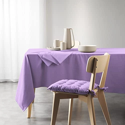Limitiertes Angebot: Douceur d'Intérieur, Tischdecke, rechteckig, 140 x 240 cm, Mistral, Flieder, recycelte Baumwolle von 24.99 EUR auf 20.99 EUR (Spare 16%)