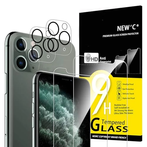 Limited offer: NEW'C 4 Pack, 2 Pack for iPhone 11 Screen Protector + 2 Pack Camera Lens Protector, Sensor Protection,Case Friendly Tempered Glass Film from 5.98 USD to 5.98 USD (save 0%)