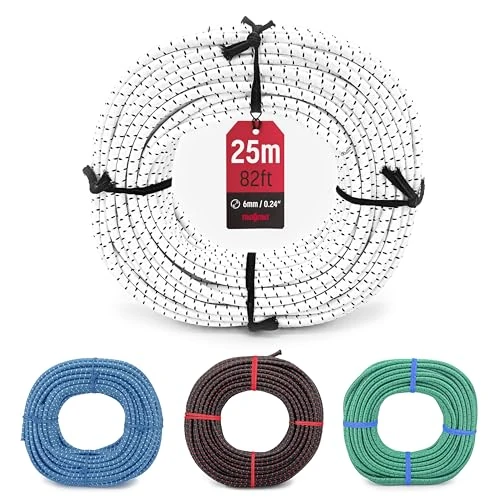 Tijdelijke aanbieding: Magma Elastische Koordrol | 6mm Diameter Bungee touw voor Vissen Zeilen Varen Kamperen en Dekzeilen | Gebruik voor Binnen Buiten Keuken Werkplaats en Tuin (10, Wit) van 11.49 € naar 11.49 € (0.00% korting)