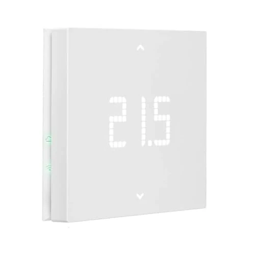 Vimar 02912 Thermostat Connecté WiFi, Compatible avec Les Assistants Vocaux Alexa et Google, Contrôle et Gestion À Distance À Travers L'Appli View, Rétroéclairage À LED, Installation en Saillie