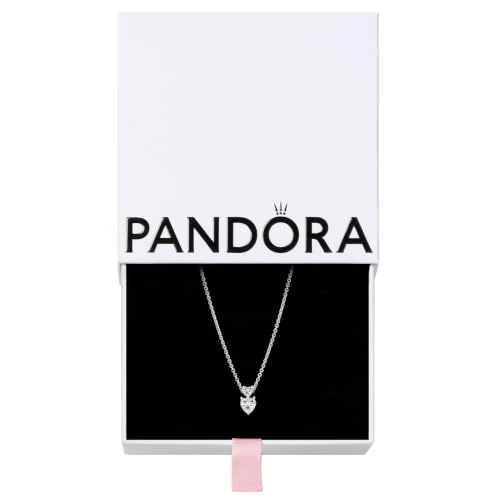 Limited-time offer: PANDORA Double Heart Pendant Sparkling Collier Necklace - Adjustable Necklace with Lobster Clasp - Great Gift - Sterling Silver & Cubic Zirconia - 17.7" from $115.00 to $115.00 (save 0.00%)