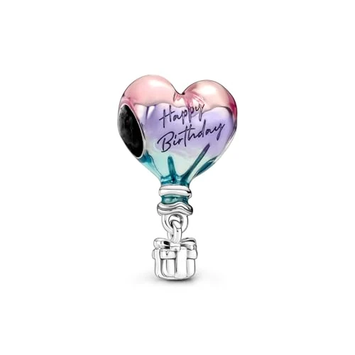 PANDORA Charm Geburtstag Heißluftballon Silber Emaille 791501C01