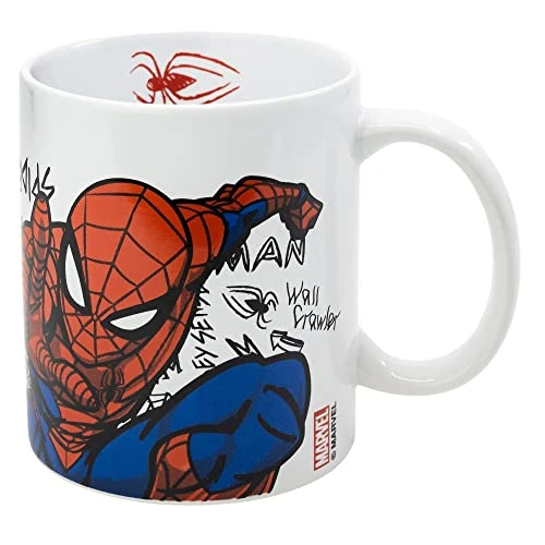 Stor KERAMIKTASSE 325 ML IN SPIDERMAN URBAN WEB GESCHENKBOX, Einfarbig