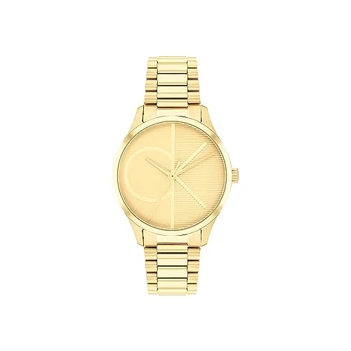 Calvin Klein Reloj Analógico de Cuarzo para Hombre y Mujer Colección Iconic Disponible con Pulsera de Acero Inoxidable en Enlace o en Malla