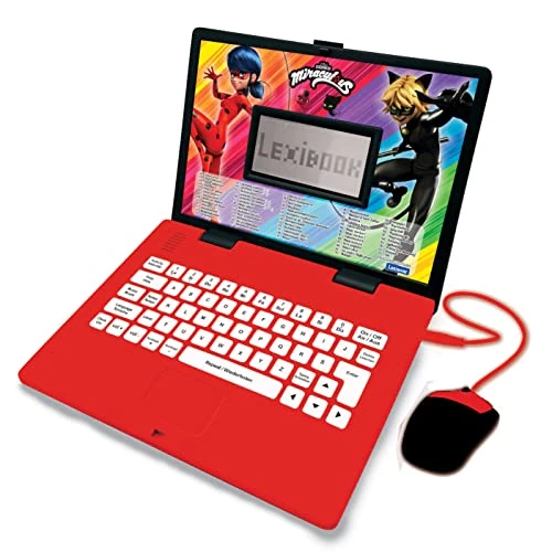 Tijdelijke aanbieding: Lexibook JC598MIi3 Miraculous Ladybug Ordinateur Portable bilingue à des Fins éducatives Anglais et Allemand, 124 Activités, Mathématiques, Logique, Musique, Horloge, Jouets pour Filles van 45.75 EUR naar 45.75 EUR (korting 0%)