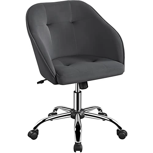 Offre limitée : Yaheetech Chaise de Bureau Fauteuil Ergonomique Pivotante Dossier Inclinable à 360° en Velours avec Hauteur d'Assise Réglable pour la Maison/Le Bureau Gris de 79.99 EUR à 59.99 EUR (remise 25%)