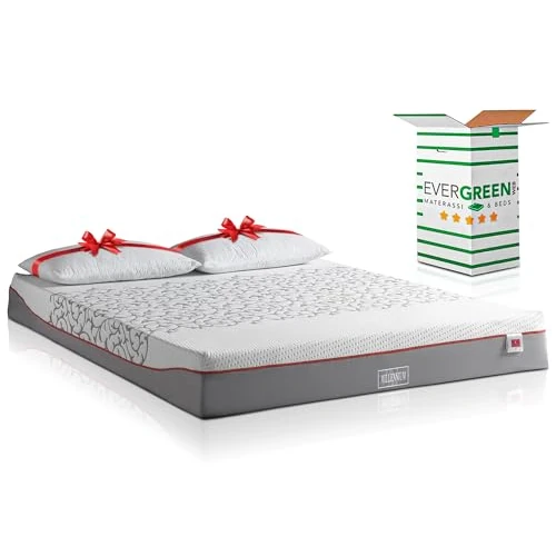 Offerta a tempo: EVERGREENWEB - Miglior Materasso Matrimoniale 160x200 Alto 20 cm MEMORY FOAM DISPOSITIVO MEDICO Ortopedico MASSAGGIANTE con Coppia Cuscini Letto, Rivestimento SFODERABILE Lavabile Tessuto ANALLERGICO - 0.00% da 309.00 € a 309.00 €
