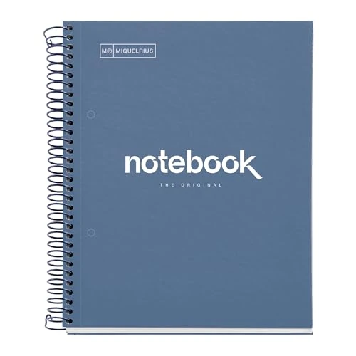 Tijdelijke aanbieding: Miquelrius - Notitieboek A5-80 vellen 90 g - geruit 5 x 5 mm - 1 kleurstrepen - gelamineerd harddeksel - kleur marineblauw van 4.49 € naar 4.49 € (0.00% korting)