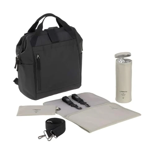 Limited-time offer: Lässig Goldie Up 1103034000 Baby Changing Backpack with Changing Mat Sustainable Produced Black from 78.86 £ to 78.86 £ (save 0.00%)