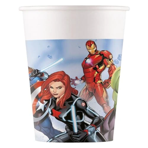 Procos - Vasos de papel FSC Marvel Avengers Infinity Stones (200 ml), 8 unidades, multicolor, 93872