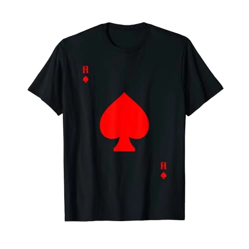 Offerta a tempo: Costume di Halloween di carta da gioco Asso di picche Maglietta - 15% da 16.99 € a 14.44 €