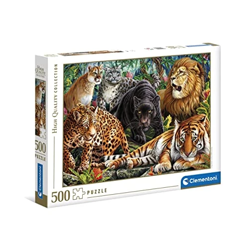Limited-time offer: Clementoni - 35126 Collection Puzzle Wild Cats - Jigsaw Puzzle 500 Pieces, Made In Italy, Jigsaw Puzzle For Adults from 9.99 £ to 9.99 £ (save 0.00%)