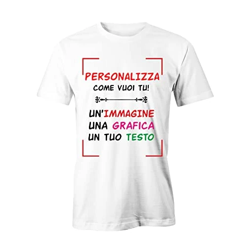 Offerta a tempo: Puzzletee - Maglietta Personalizzata Fronte e Retro - Scegli tra Uomo, Donna o Bambino - in Cotone, Stampa con Inchiostri Certificati Oeko-Tex - Idea Regalo Unica e Divertente - 0.00% da 8.90 € a 8.90 €