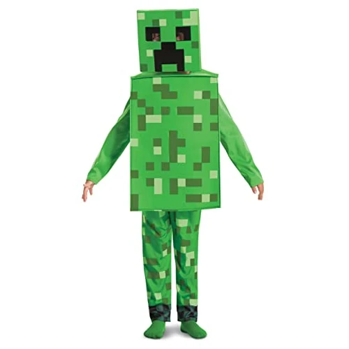 Minecraft Costume per bambini Creeper, con licenza Disguise ufficiale, vestibilità comoda e design dettagliato, M 7 a 8