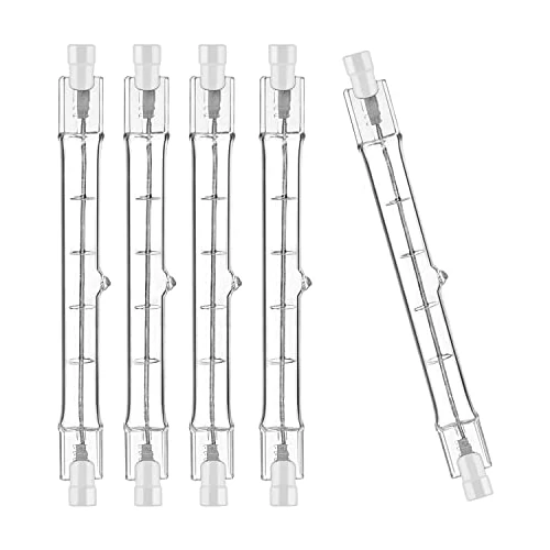 Offerta a tempo: Jaenmsa Lampadina Alogena R7S 118mm, 300W 230V Dimmerabile Lampadine Alogene, Bianca Caldo 2700K Lampadina Lineare J118 per Faretto, Lampade da Pavimento, Luci del Paesaggio, Confezione Da 5 - 0.00% da 11.99 € a 11.99 €