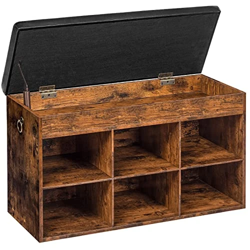 Oferta limitada: HOOBRO Banco Zapatero de Entrada, Taburete Cambiador de Zapatos, con Asas Redondas, 80 X 31 X 46 cm, Banco Tapizado, 6 Compartimentos de Almacenaje, Entrada, Pasillo, Salón, Dormitorio EBF80HX01 de 59.99 € a 59.99 € (ahorro 0.00%)