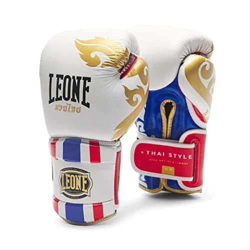 LEONE 1947, GUANTI BOXE THAI STYLE 10OZ Bianco
