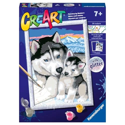 Offerta a tempo: Ravensburger - Creart Serie D Husky | Kit Pittura Bambini | Dipingere Con I Numeri — 25% da 15,90 € a 11,99 €