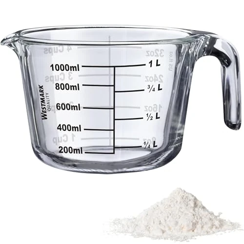 Limited-time offer: Westmark Measuring Jug, Borosilicate Glass, 1 L, Transparent, 110 x 210 x 158 mm from 20.78 £ to 20.78 £ (save 0.0%)
