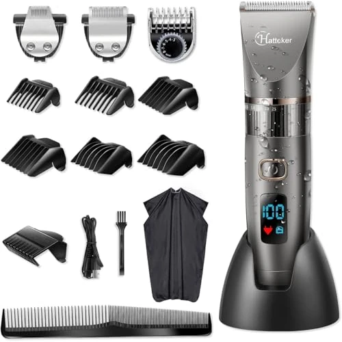 Oferta limitada: Hatteker Cortapelos por Hombre Maquina de Cortar el Pelo Cortadora de Pelo Barbero Electric Recortador de Barba y Precisión Waterproof de 31.99 € a 31.99 € (ahorro 0.00%)