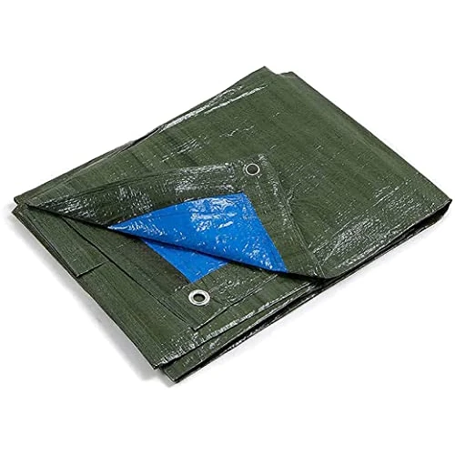 kippen 6064BS - Telone Occhiellato Bicolore con Grammatura da 90 g/m². Taglia 3x4 (12 m²) Verde/Blu
