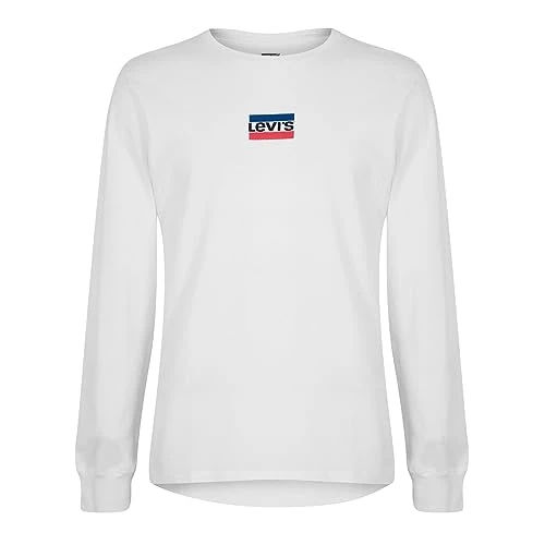 Offre limitée : Levi's Homme Long-Sleeve Standard Graphic Tee, Mini Sportswear Ls Srt White+, S de 17.63 € à 17.63 € (0.00% de remise)