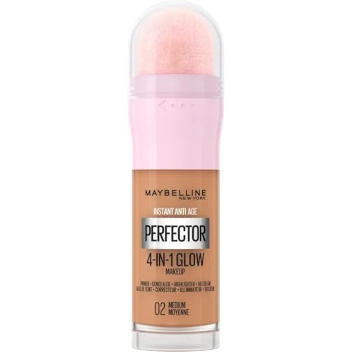 Offerta a tempo: Maybelline New York Fondotinta Perfezionante Instant Perfector 4-in-1 Glow, Minimizza, Corregge, Uniforma e Illumina, Finish Luminoso Senza Imperfezioni, 20 ml, Tonalità: 02 Medium - 14% da 12.95 € a 11.19 €
