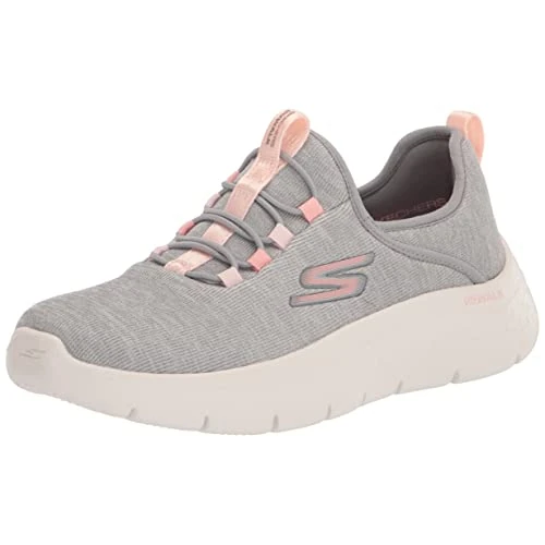 Limitiertes Angebot: Skechers Go Walk Flex Lucy Damen-Sneaker, Grau/Pink, 36.5 EU von 44.68 EUR auf 44.68 EUR (Spare 0%)