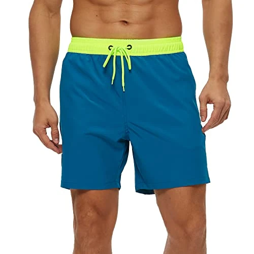 Oferta limitada: Arcweg Bañadores Hombres Pantalones Cortos Hombres Deportes con Malla Forro Elástico Correas Ajustable Bolsillos con Cremallera Secado Rápido Playa Verano Azul Verdoso S(EU) de 22.99 € a 22.99 € (ahorro 0.00%)