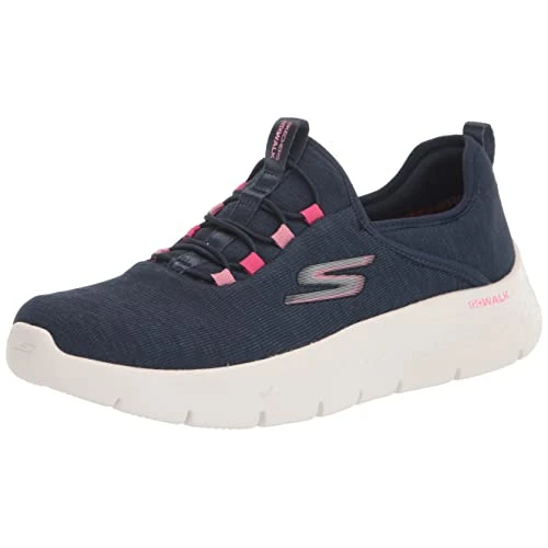Skechers Go Walk Flex Lucy, Sneaker Donna, Bordo In Tessuto Blu Navy, 37 EU