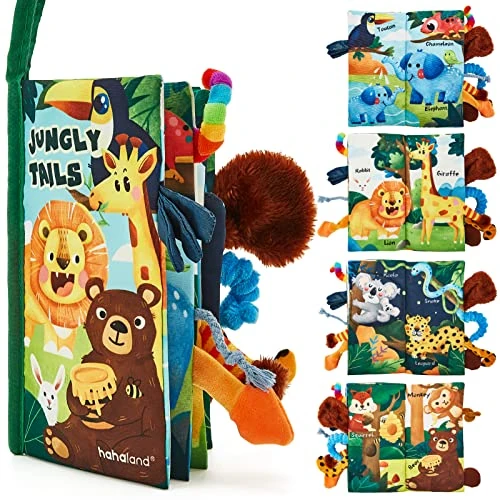Limited-time offer: hahaland Baby Book Baby Toys Jungle Tails Sensory Books for Babies Touch and Feel Soft Books, Crinkle Paper Baby Essentials for Newborn Infants Toys, Newborn Gifts for 0 3 6 12 months Boys Girls from 11.99 GBP to 10.36 GBP (save 14%)