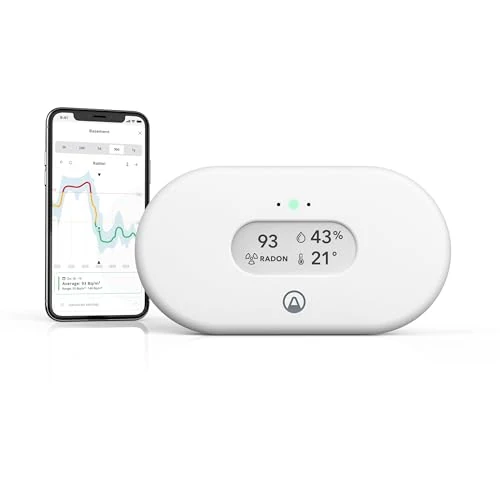 Limitiertes Angebot: Airthings View Radon 2989 - Zuverlässiger Raumluftqualitäts-Messgerät für Radon, Temperatur und Feuchtigkeit mit WLAN-Verbindung, Hub-Funktionalität & Calm Tech Display von 199.00 EUR auf 159.00 EUR (Spare 20%)