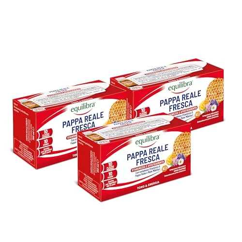 Offerta a tempo: Equilibra Integratori Alimentari - Pappa Reale Fresca - 3 Confezioni da 10 Flaconcini — 32% da 24,99 € a 16,90 €