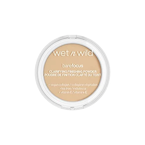 Wet n Wild Bare Focus, Makeup Clarifying And Finishing Powder, Translucida E Matte, Base Per Trucco A Lunga Durata, Con Acido Ialuronico E Vitamina E, Tonalità Light/Medium