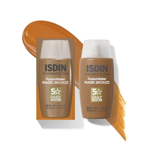 Limited-time offer: ISDIN Fusion Water Color SPF 50 (Bronze) 50ml, Tinted daily facial sun cream, Ultra-light texture from 23.92 £ to 23.92 £ (save 0.00%)