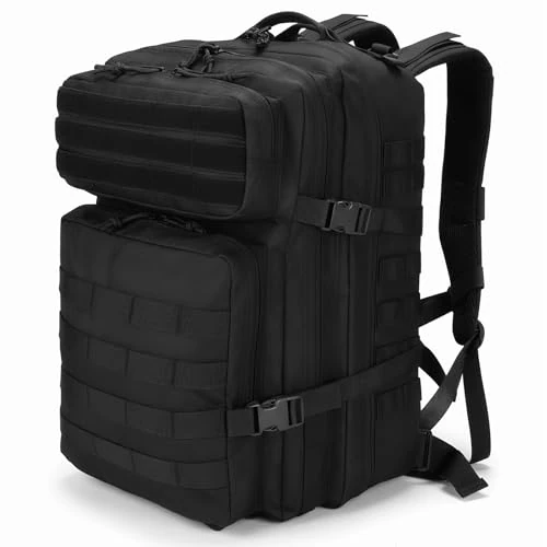 Offre limitée : SHANNA Sac à Dos Militaire Tactique 45L de Grand Volume, Sac Multifonction Armée Molle Assaut Pack, Backpack Crossfit Randonnée pour Voyage Trekking Randonnée Camping École Pêche Alpinisme de 39.99 € à 39.99 € (0.00% de remise)