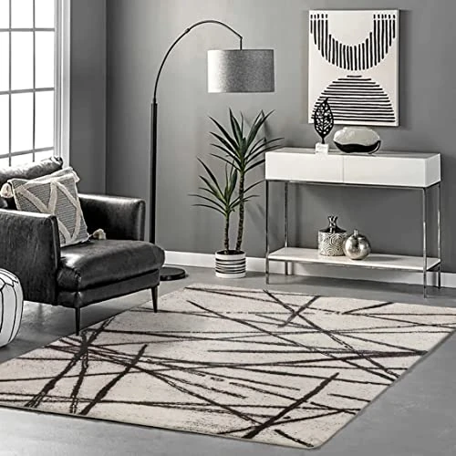 Offerta a tempo: Calore Tappeto Moderno Tappeti per la Casa Tappeto per Camera Tappeto Stampato Lavabile Tappetini Soft Touch per di Soggiorno Camera da Letto (Beige, 120 x 160 cm) - 0.00% da 29.99 € a 29.99 €