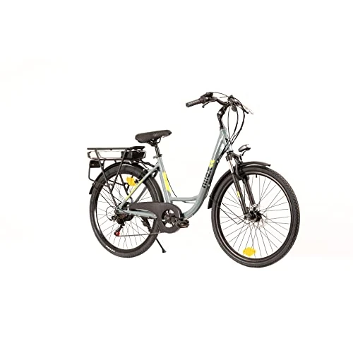 Nilox, E-bike X7 F, trekkingfiets met pedaalondersteuning, 80 km bereik, tot 25 km/u, motor Bafang 36 V 250 W, LG lithiumbatterij 36 V-12,8 Ah, halfgedempte banden 26 x 1,75 inch