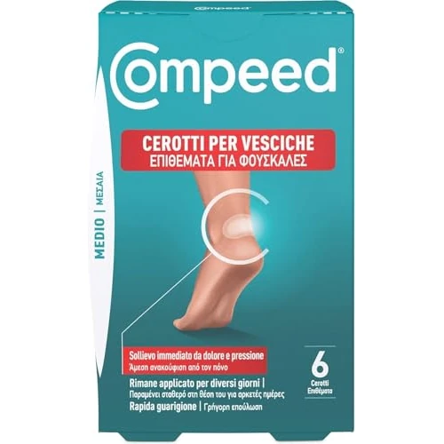 COMPEED Bubbelpleisters, duurzaam, waterbestendig, voor middelgrote of grote luchtbellen, 6 stuks, 100% plasticvrij
