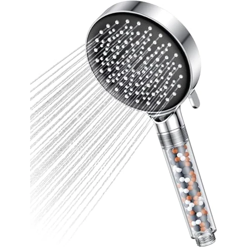 Tijdelijke aanbieding: YEAUPE Douchekop met filter, waterbesparend, 7,5 l/min, 6 straalsoorten, handdouche, spaardouchekop tegen kalk voor hard water, chroom van 15.24 € naar 10.98 € (27.95% korting)