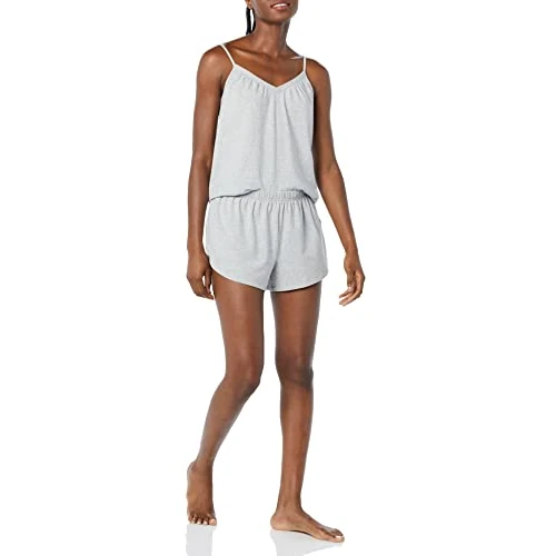 Offre limitée : Amazon Essentials Ensemble de Pyjama avec Camisole et Short en Jersey tricoté Femme, Gris Chiné, S de 15.70 € à 15.70 € (0.00% de remise)