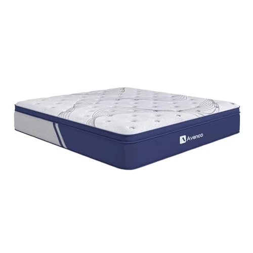 Avenco Colchón 140×200 h3,24cm Colchones de muelles ensacados,Bamboo Charcoal Foam Innerspring Hybrid Mattress,Single Bed Mattress in a Box,Skin-Friendly Soft Knitted Fabric,CertiPUR-US,140x200x24cm